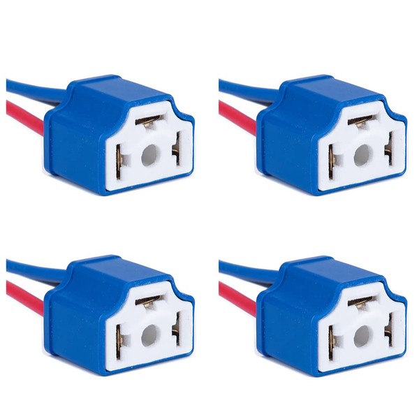 BlyilyB 4-Pack H4 9003 HB2 Wiring Harness Headlight Ceramic Socket