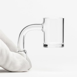 90° Clear Quartz 14mm 𝑩𝒐𝒘𝒍 Heat-Resistant Borosilicate Glass, Mini 𝑩𝒐𝒘𝒍 Piece with Handle, Replacement