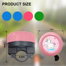 Children's Bicycle Bell, Children's Bicycle Bell, Boys and Girls, Bell Bicycle Bike, Mini Loud Bicycle Bell for Scooter, Children's Bike, Children's Balance Bike, Mountain Bike, Pink Unicorn