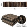 Wood Garden Fence, Natural Wooden Solid Log Edging Border Decorative