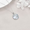 URONE Universe Planet Opal Necklace Sterling Silver Created Opal Pendant