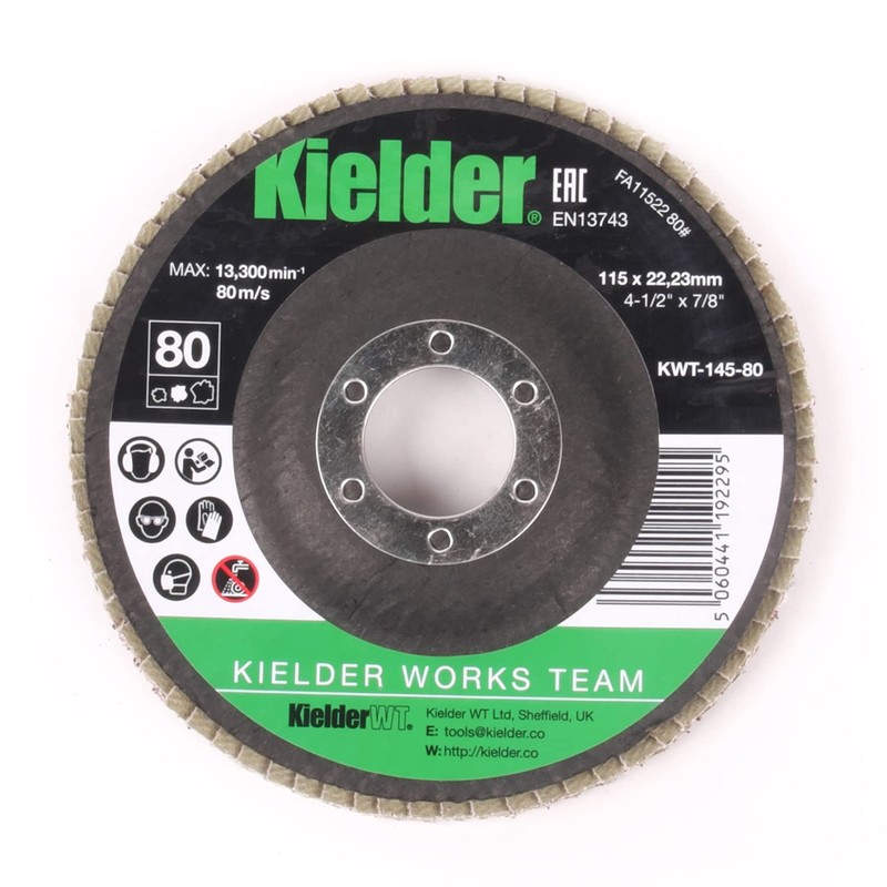 Kielder 115mm Flap Disc 80 Grit (3 Pack)