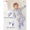 JunNeng 2Pcs Baby Rayon of Bamboo Sleeper with Mitten Cuffs,