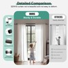 QDWIS Black Curtain Rods for Windows 72 to 144 Inch,1''