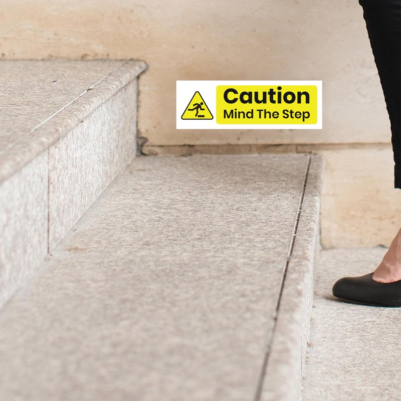 Stcky 5 x Caution Mind the Step Vinyl Stickers 150