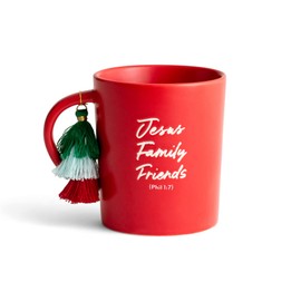DaySpring - Jesus Family Friends - 12 Ounce Ceramic Mug, Red (J8286)