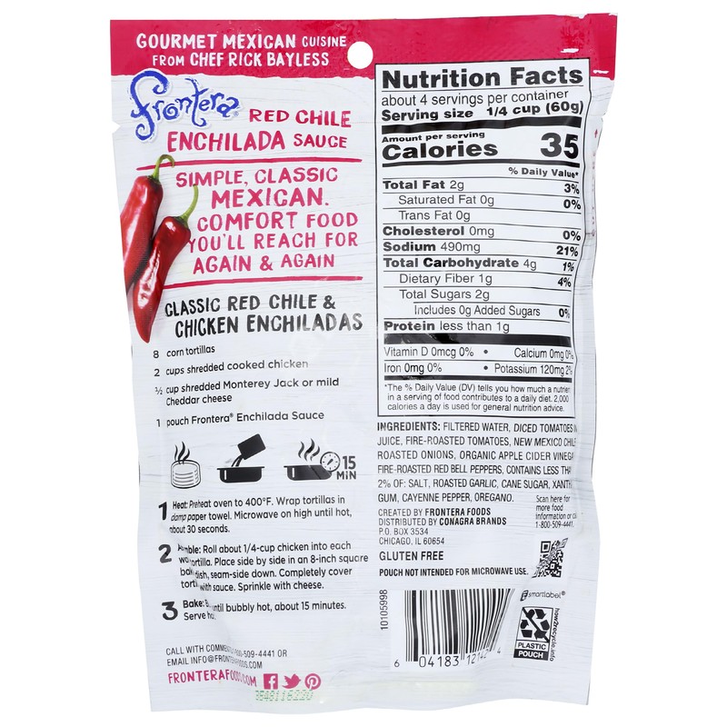 Frontera Red Chile Mild Enchilada Sauce with Roasted Tomato and