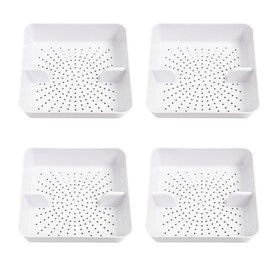 GSW 4 Pcs FS-PB ABS Plastic Floor Sink Drain Strainer Drop-in Basket, Catch Food Particles for Restaurants/Bar/Buffet, Fits in 8-1/2" Floor Sink Holes