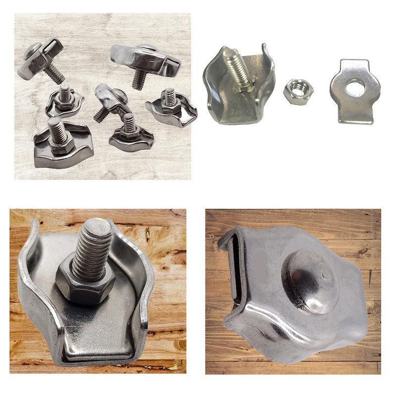 3mm Simplex Wire Clamps Clips Made From Marine Grade Stainless