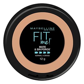 Maybelline Base de Maquillaje en Polvo Fit Me, 310 Sun Beige, 12 gr, matifica y controla brillo por 16h, minimiza la apariencia de poros, iguala el tono y la textura de la piel
