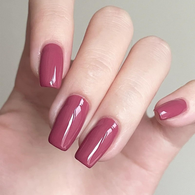 COSMOO Rose Pink Nail Polish, 12ml Elegant Pink Quick Dry