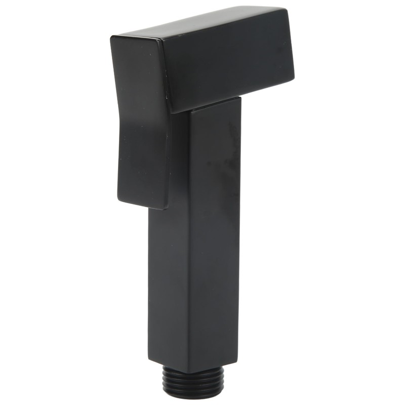 Sink Sprayer Stainless Steel Squared Electroplated Black Large Flow Bidet