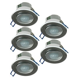1 10 Ceiling Mounted Motion Sensor 360 Aluminium LED Swivel Suitable 6 m Silver