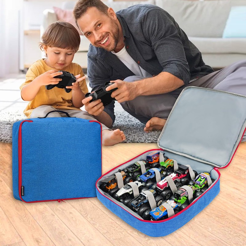 KISLANE Carrying Case for 12 Monster Jam Toy Trucks, Kids