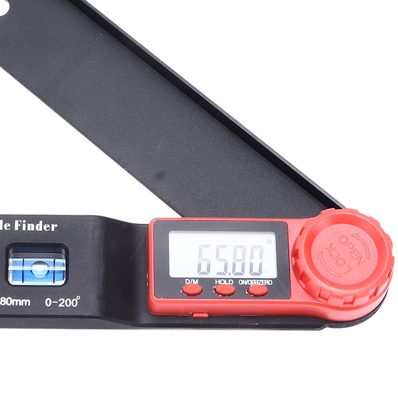 0‑200° Digital Display Angle Finder High Accuracy Electronic Spirit Level