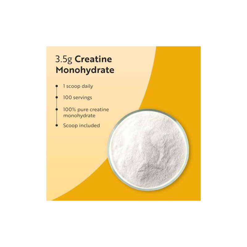Nutravita Pure Creatine Monohydrate Powder - 350g Unflavoured Vegan Micronised