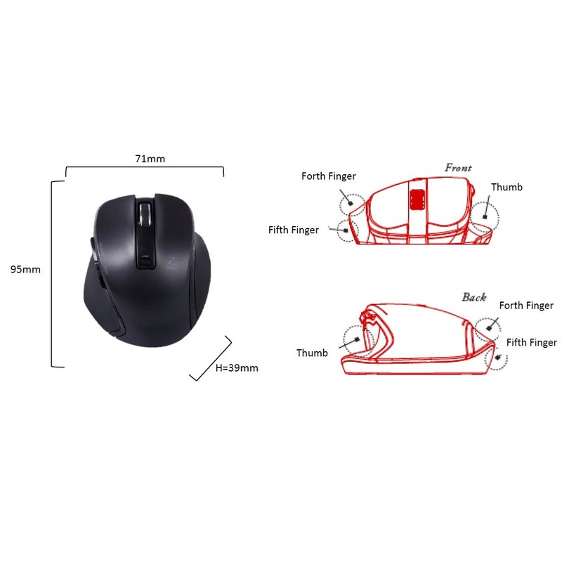 Digio2 Z Ultimate Shape 2.4GHz Wireless Mouse 5 Buttons Blue