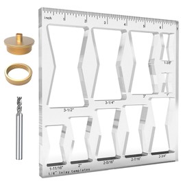 10 in 1 Router Templates for Woodworking,Butterfly Inlay Template,Wood Bowtie Router Templates Jig Bowtie Inlay Kit for Precise,Cuts Butterfly Inlay Template Decorative
