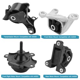 JDMON 4Pcs Engine Motor & Transmission Mount Kit Replacement for 2002-2006 Acura RSX, Honda Civic Si 2.0L Compatible with A4528, A4508, A4503, A4549