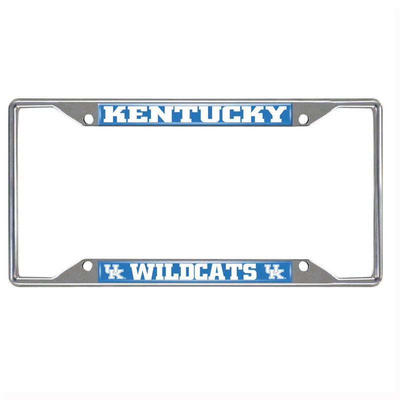 Kentucky WildCats 4 Pc Carpet Floor Mats And Chrome Metal