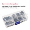 cSeao 235pcs[8 Sizes] Black Starlock Internal Tooth Lock Washers Assortment