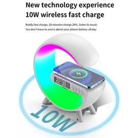 RGB Wireless Charger Station - Color: White USB 15W