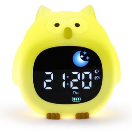 HOTUT Kids Alarm Clock,Toddler Sleep Training Clock with Night Lights,Time to Wake Alarm Clock for Kids with Snooze,6 Sleep Sound Machine,Animal Night Light Alarm Clock,OK to Wake Kids Alarm Clocks