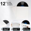 20ct 12-Inch LP Vinyl Record Jackets - 350gsm White Cardboard