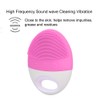 Electric Ultrasonic Silicone Cleansing Device Facial Cleaner Beauty Instrument (Pink)