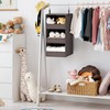 GRANNY SAYS 3-Shelf Hanging Closet Organizer, Foldable Storage, Dark Brown