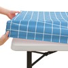 Spotjoy Rectangle Table Cloth, Elastic Fitted Flannel Backed Plastic Table
