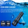 Trustfire DF006 Dive Light 2300LM/100M/3 Mode with Scuba Flashlight Holder