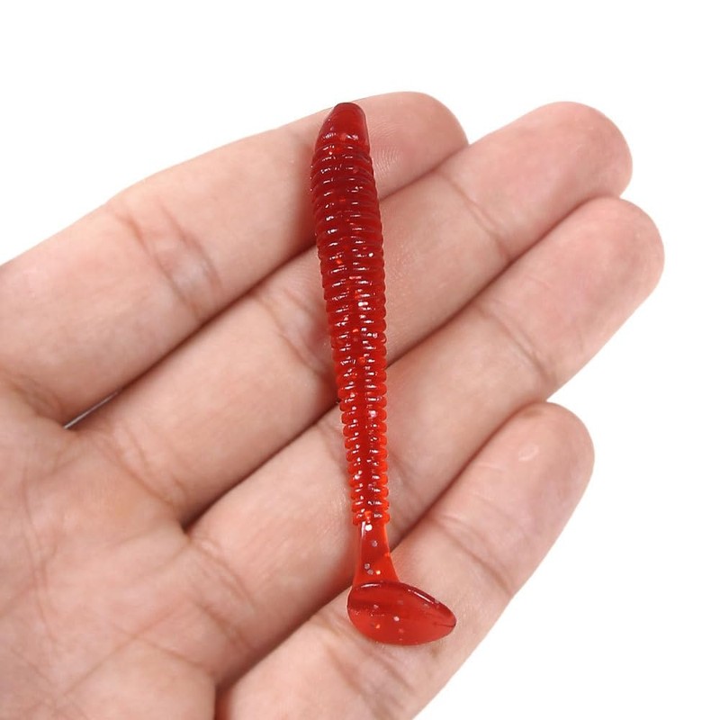50 Pcs Soft Plastic Single Color Lures with a Lively