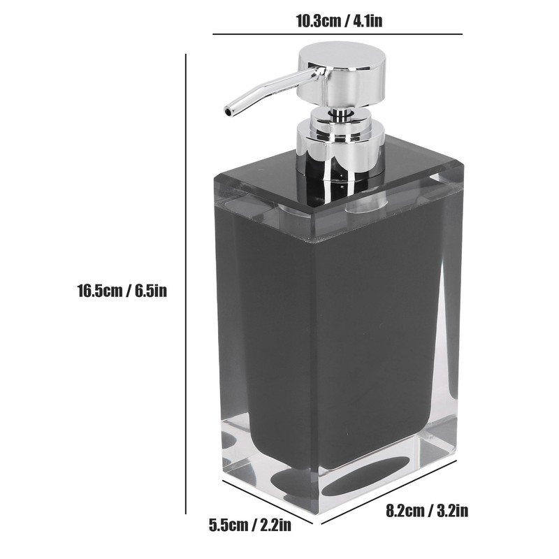 Hand Soap Dispenser Press Design Black Simple Fine Details Foaming