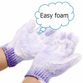 Exfoliating Shower Glove & Body Massage Sponge Wash Green Single GD12355 100ea