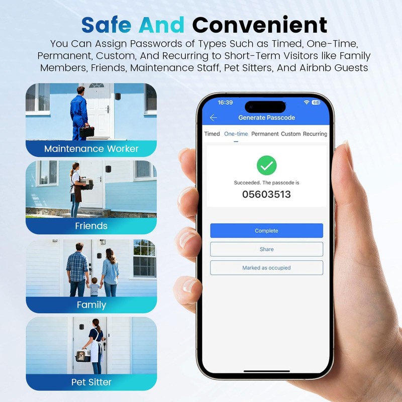 Delousiber Smart Lock Box Key Safe - APP Control &