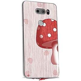 WraptorSkinz Skin Decal Wrap Compatible with LG V30 Mushrooms Red