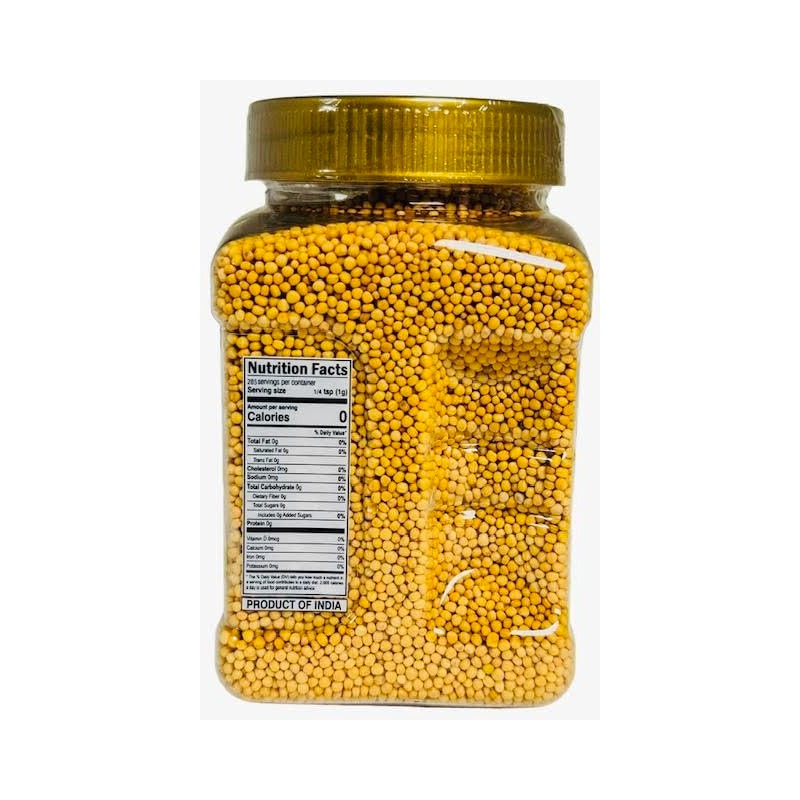 Desi Kitchen Yellow Mustard Seeds (Pili Sarson) 10 oz (285g)