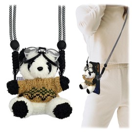 XODITO Cute Panda Back Clip for Phone with Durable Crossbody Phone Lanyard Universal anti-lost Hanging Neck Strap for Most Smartphone