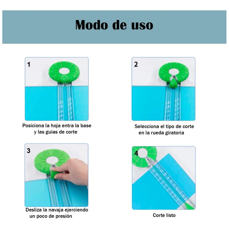 Guillotina Cortador Papel Multiuso 12 Cortes En 1 Scrapbook