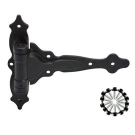 D&D Technologies TCA4S TruClose Decorative Regular Duty Gate Hinges, for Self Closing Wood Gates up to 55 Pounds, Black, 2 Count