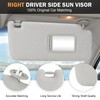 Right Passenger Side Grey Sun Visor with Vanity Light Fit