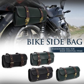 PIENSE Motorcycle Bag, Side Bag, Touring Bag, Tools, Accessory Storage, Bag, Black, Insert Lock)