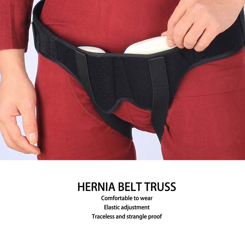 Hernia Belt Truss Double Inguinal Hernia Support Brace Adjustable Compression