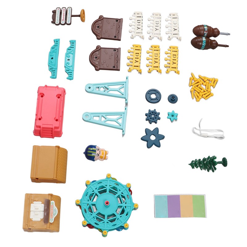 Kid Assembled Ferris Wheel Toy Nut Disassembled Maunal Ferris Wheel