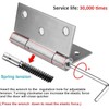 3pcs 3'' Self-Closing Stainless Steel Door Hinge Spring Door Hinge