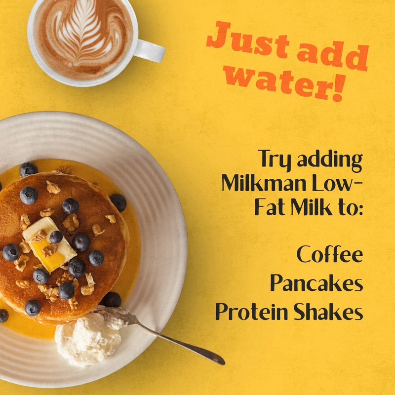 Milkman Low-Fat Milk - Instant Dry Milk Powder Packets -