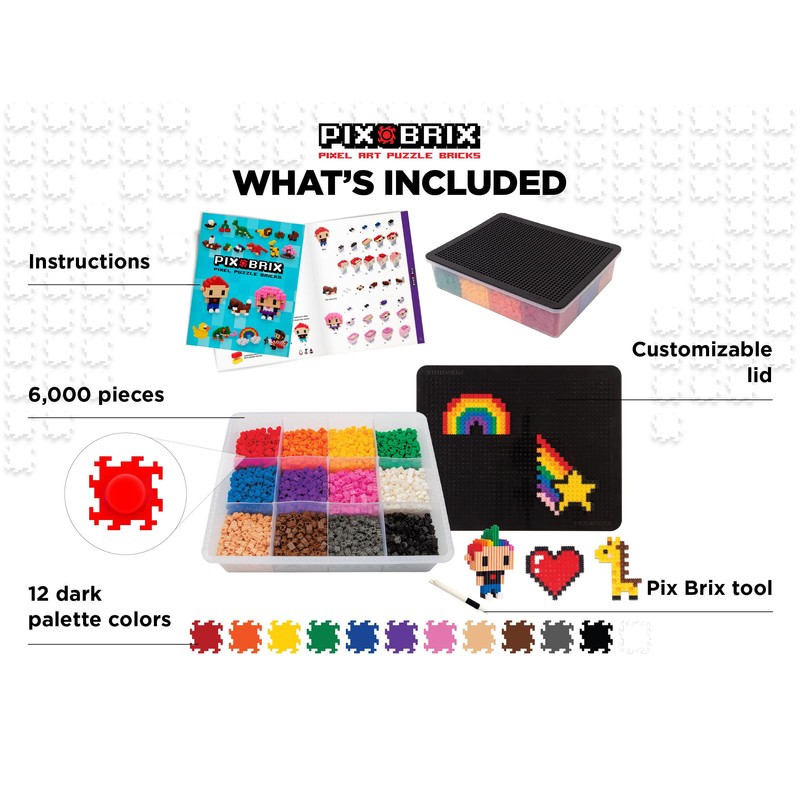 Pix Brix Pixel Art kit Puzzle Bricks – 6,000 Piece