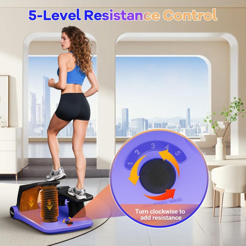 Air Compression Resistance Stepper – Adjustable Mini Stair Climber for