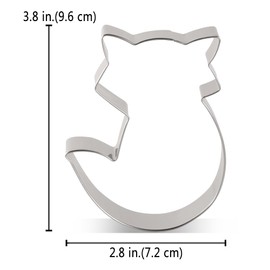 LILIAO Fox Cookie Cutter - 2.8 x 3.8 inches - Woodland Animal Biscuit and Fondant Cutters - Stainless Steel